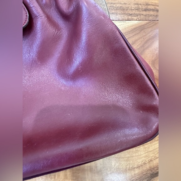 Vintage Oxblood Wooden Aigner Shoulder bag that has been Birkenfied - Picture 10 of 14